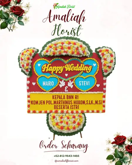 Papan Bunga Pernikahan Blabakan